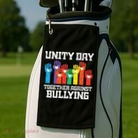 Together Against Bullying Orange Anti Bully Unity Day Golf Towel thumb 2
