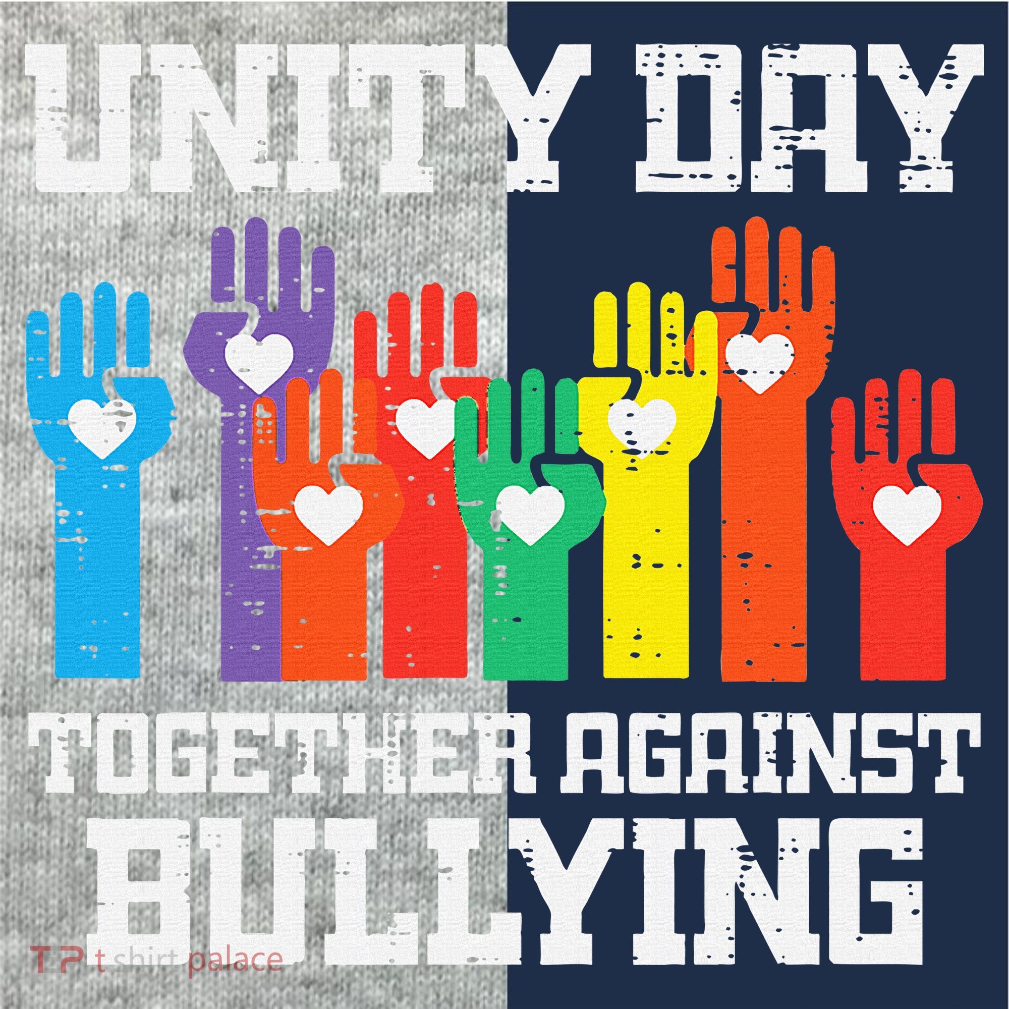 Together Against Bullying Orange Anti Bully Unity Day Kids Colorblock Raglan Jersey