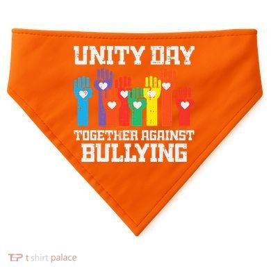 Together Against Bullying Orange Anti Bully Unity Day USA-Made Doggie Bandana