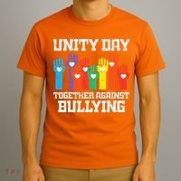 Together Against Bullying Orange Anti Bully Unity Day T-Shirt thumb 3