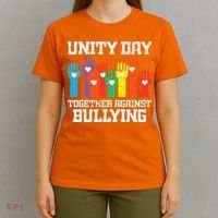 Together Against Bullying Orange Anti Bully Unity Day T-Shirt thumb 4