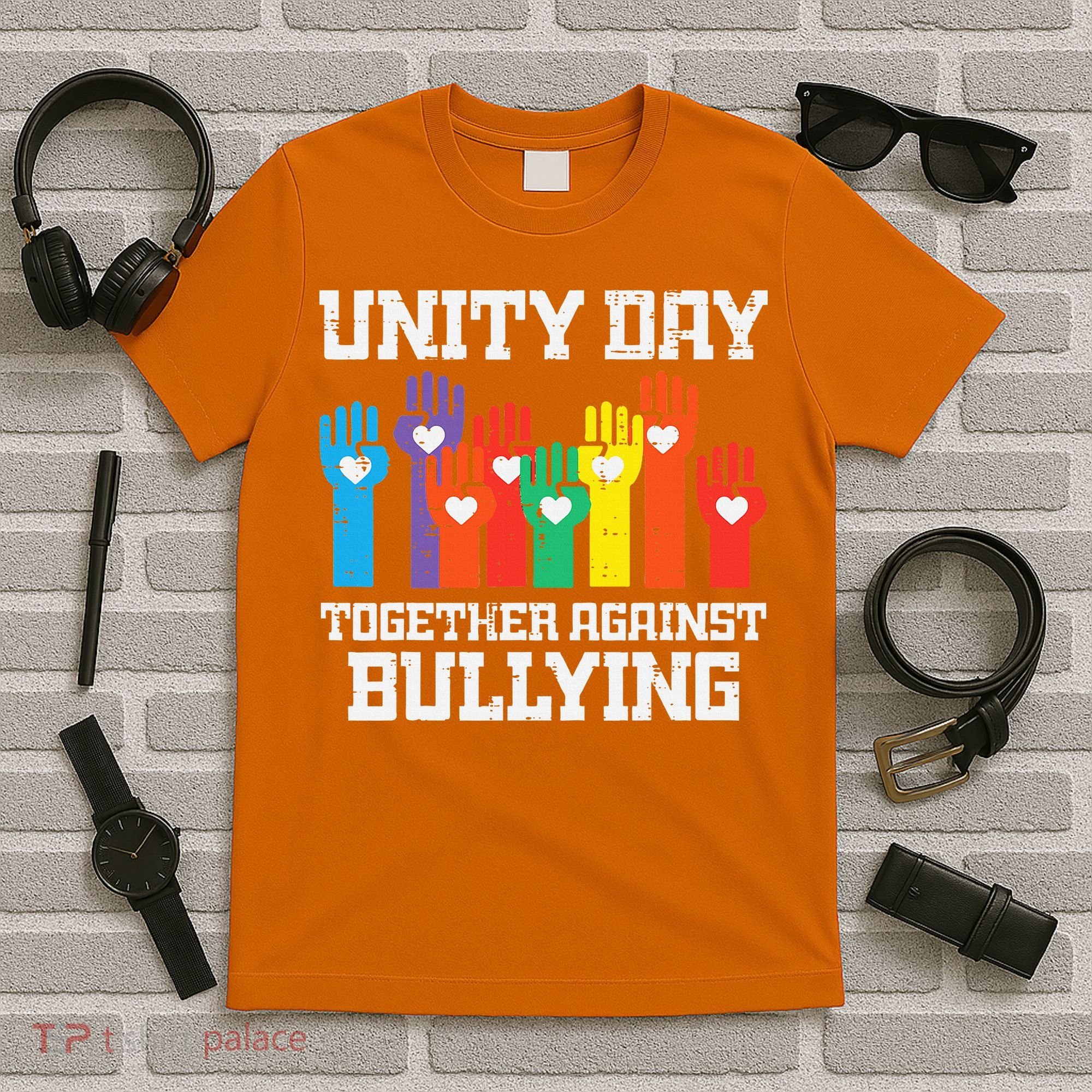 Together Against Bullying Orange Anti Bully Unity Day T-Shirt