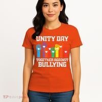 Together Against Bullying Orange Anti Bully Unity Day Women's T-Shirt thumb 4