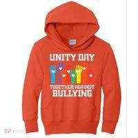 Together Against Bullying Orange Anti Bully Unity Day Kids Hoodie thumb 0