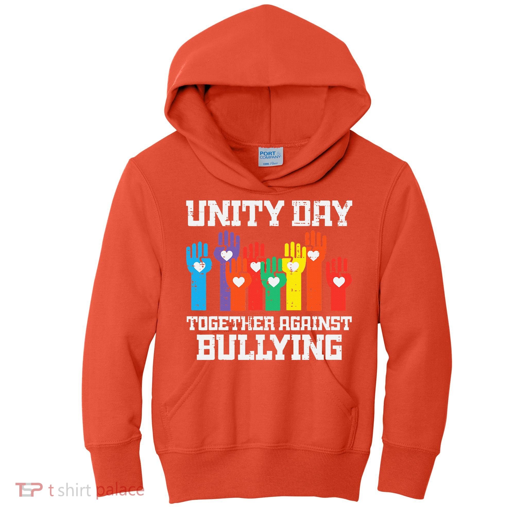 Together Against Bullying Orange Anti Bully Unity Day Kids Hoodie