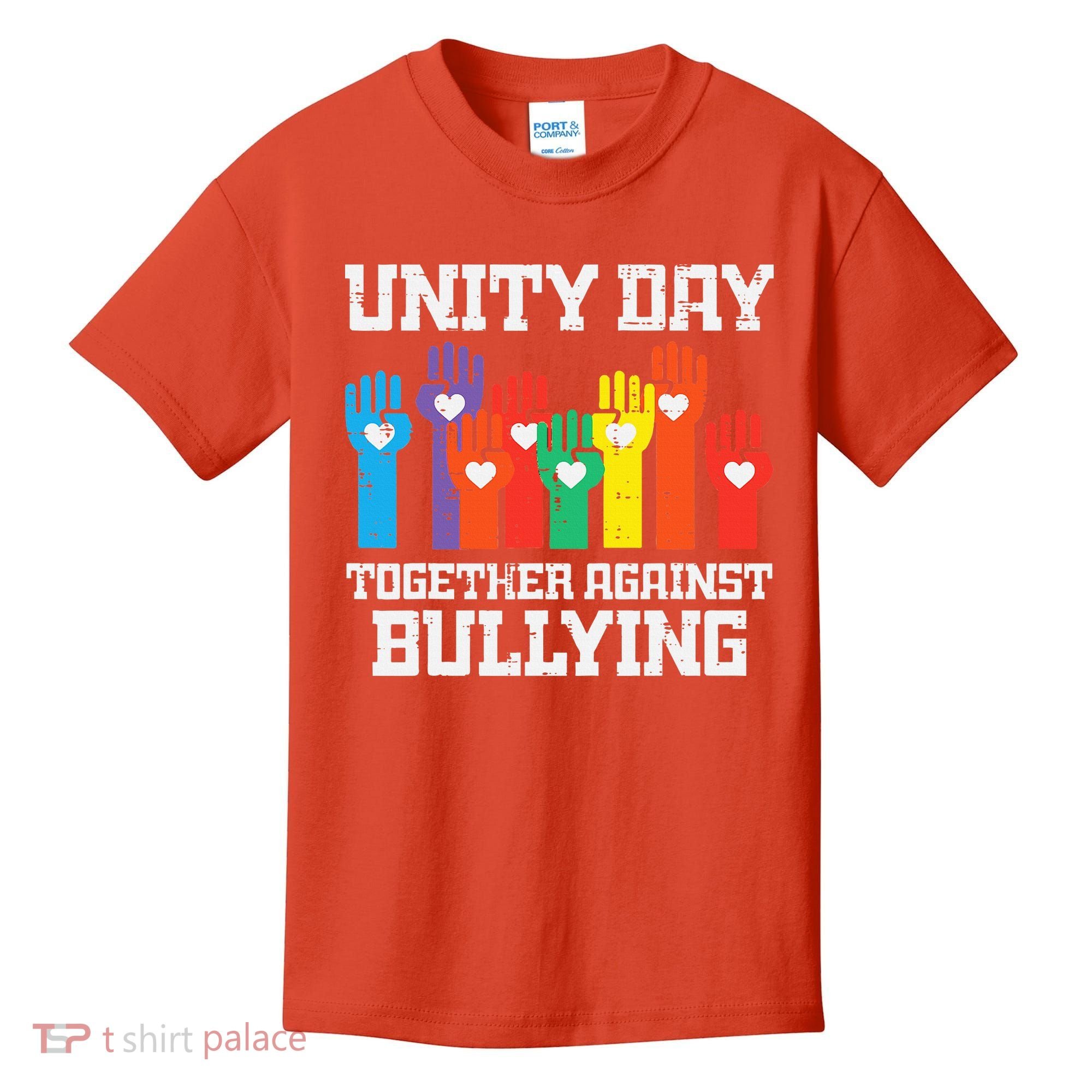 Together Against Bullying Orange Anti Bully Unity Day Kids T-Shirt