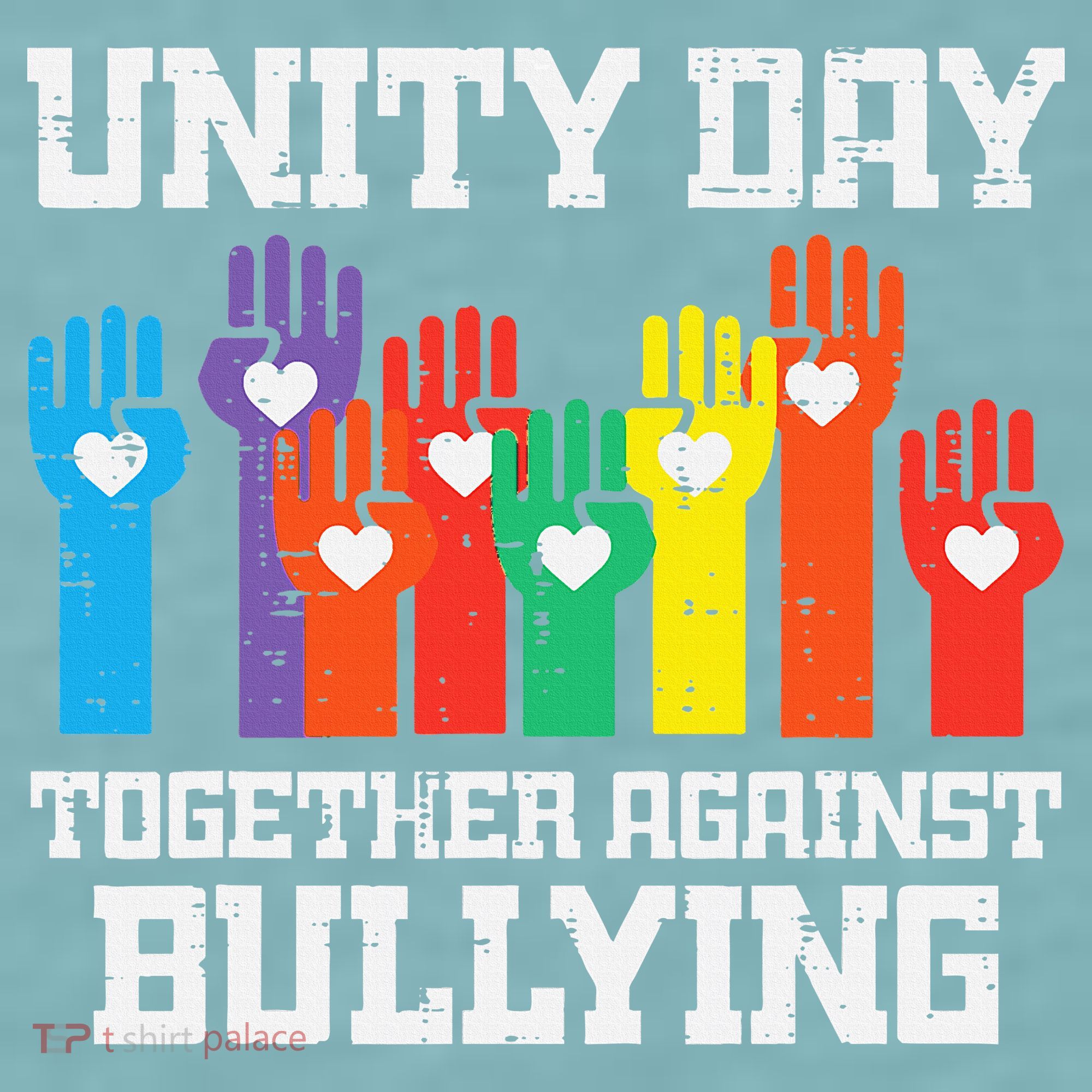 Together Against Bullying Orange Anti Bully Unity Day Sueded Cloud Jersey T-Shirt