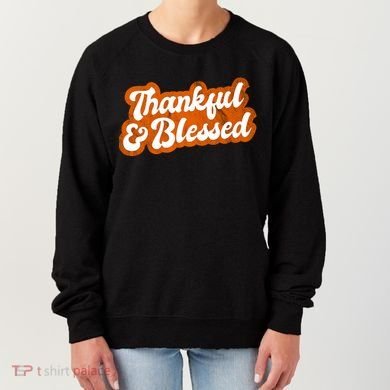 Thankful And Blessed Retro Distressed Logo Women's Sweatshirt