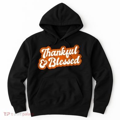 Thankful And Blessed Retro Distressed Logo Hoodie