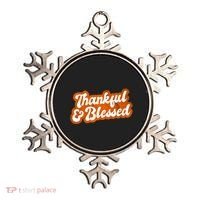 Thankful And Blessed Retro Distressed Logo Ornament thumb 0