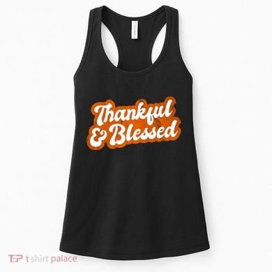 Thankful And Blessed Retro Distressed Logo Women's Tank Top