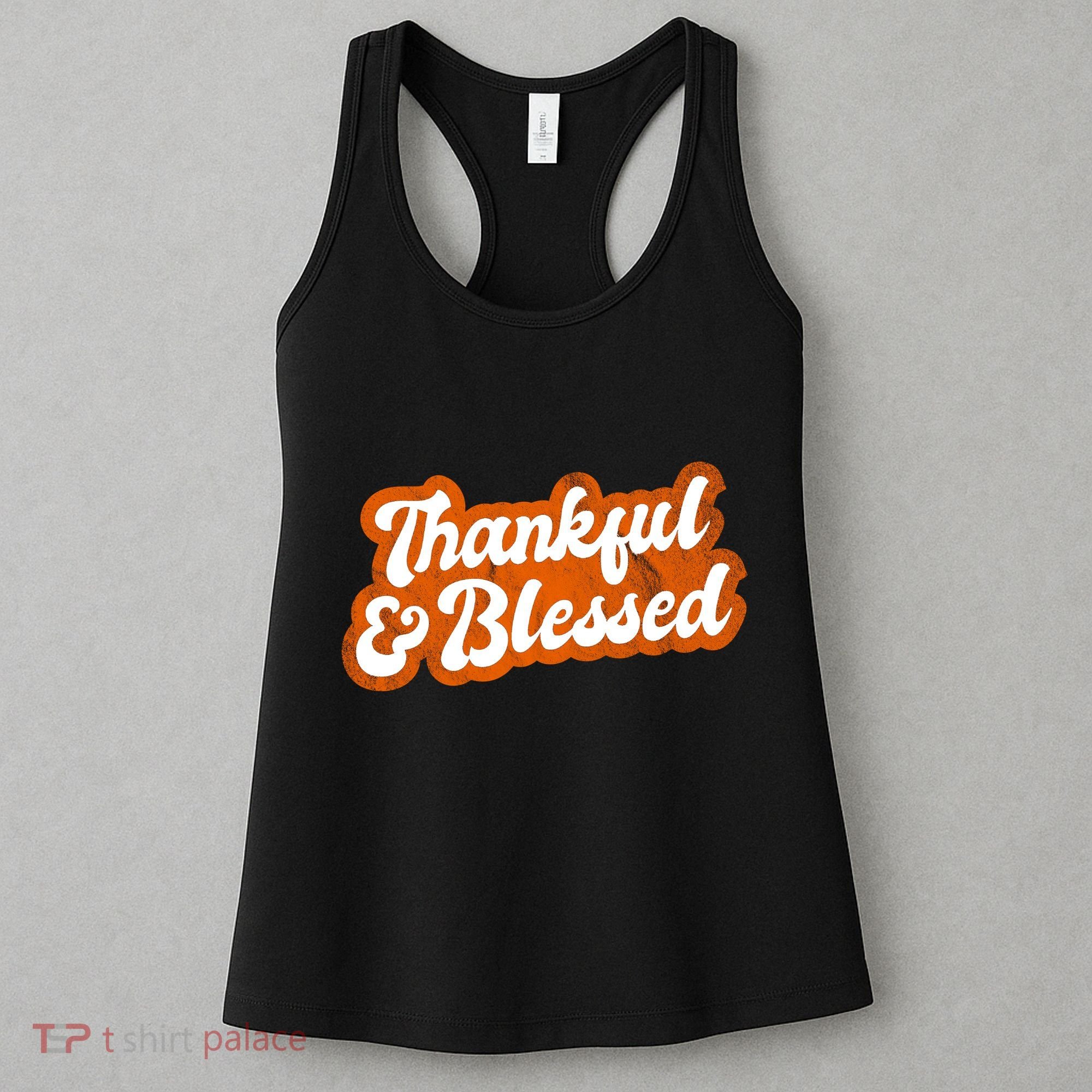 Thankful And Blessed Retro Distressed Logo Women's Tank Top