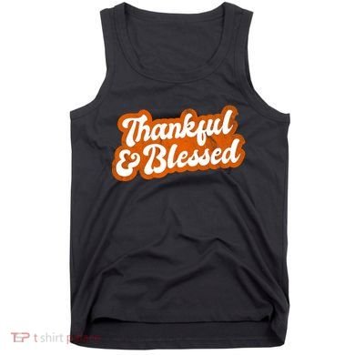 Thankful And Blessed Retro Distressed Logo Tank Top