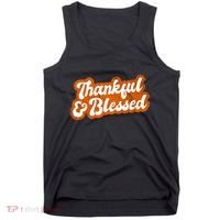 Thankful And Blessed Retro Distressed Logo Tank Top thumb 0