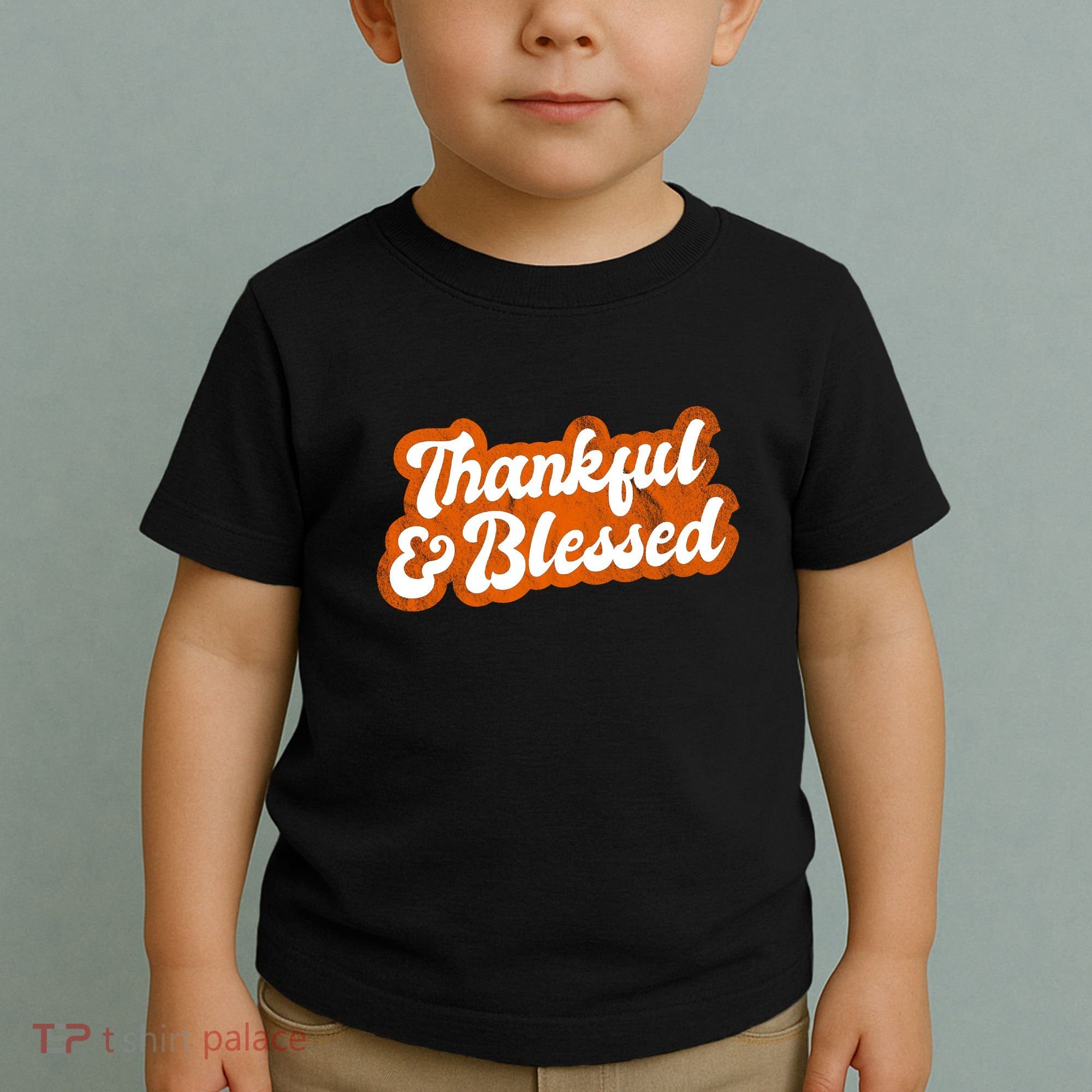 Thankful And Blessed Retro Distressed Logo Toddler T-Shirt