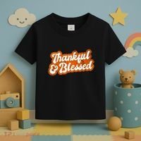 Thankful And Blessed Retro Distressed Logo Toddler T-Shirt thumb 3