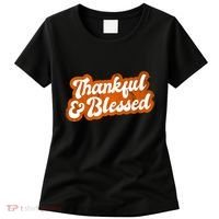 Thankful And Blessed Retro Distressed Logo Women's T-Shirt thumb 0