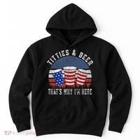 Titties And Beer ThatS Why IM Here Funny Beer Hoodie thumb 0