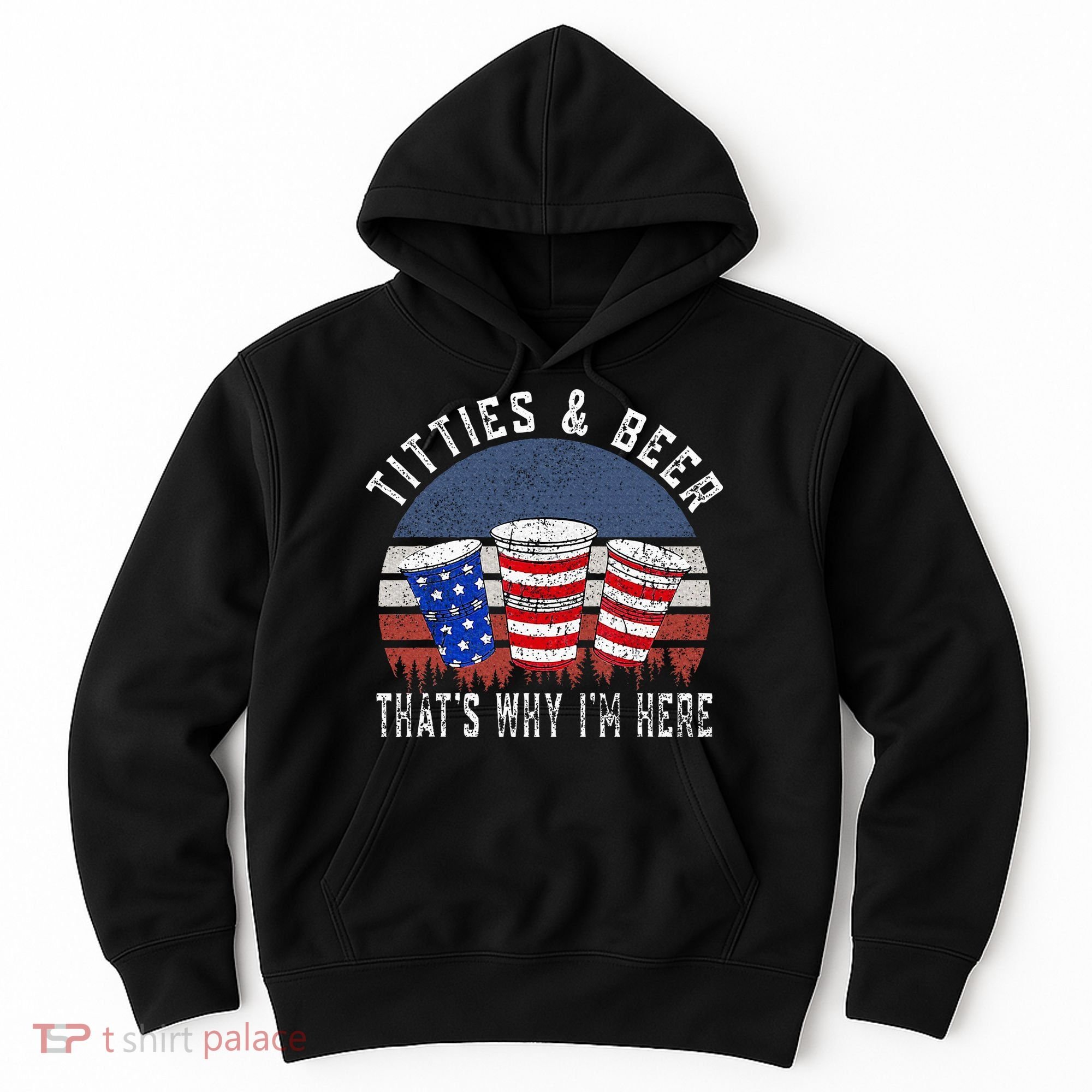 Titties And Beer ThatS Why IM Here Funny Beer Hoodie
