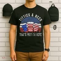 Titties And Beer ThatS Why IM Here Funny Beer T-Shirt thumb 6