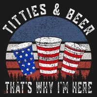 Titties And Beer ThatS Why IM Here Funny Beer Women's Hoodie thumb 2