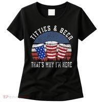 Titties And Beer ThatS Why IM Here Funny Beer Women's T-Shirt thumb 0
