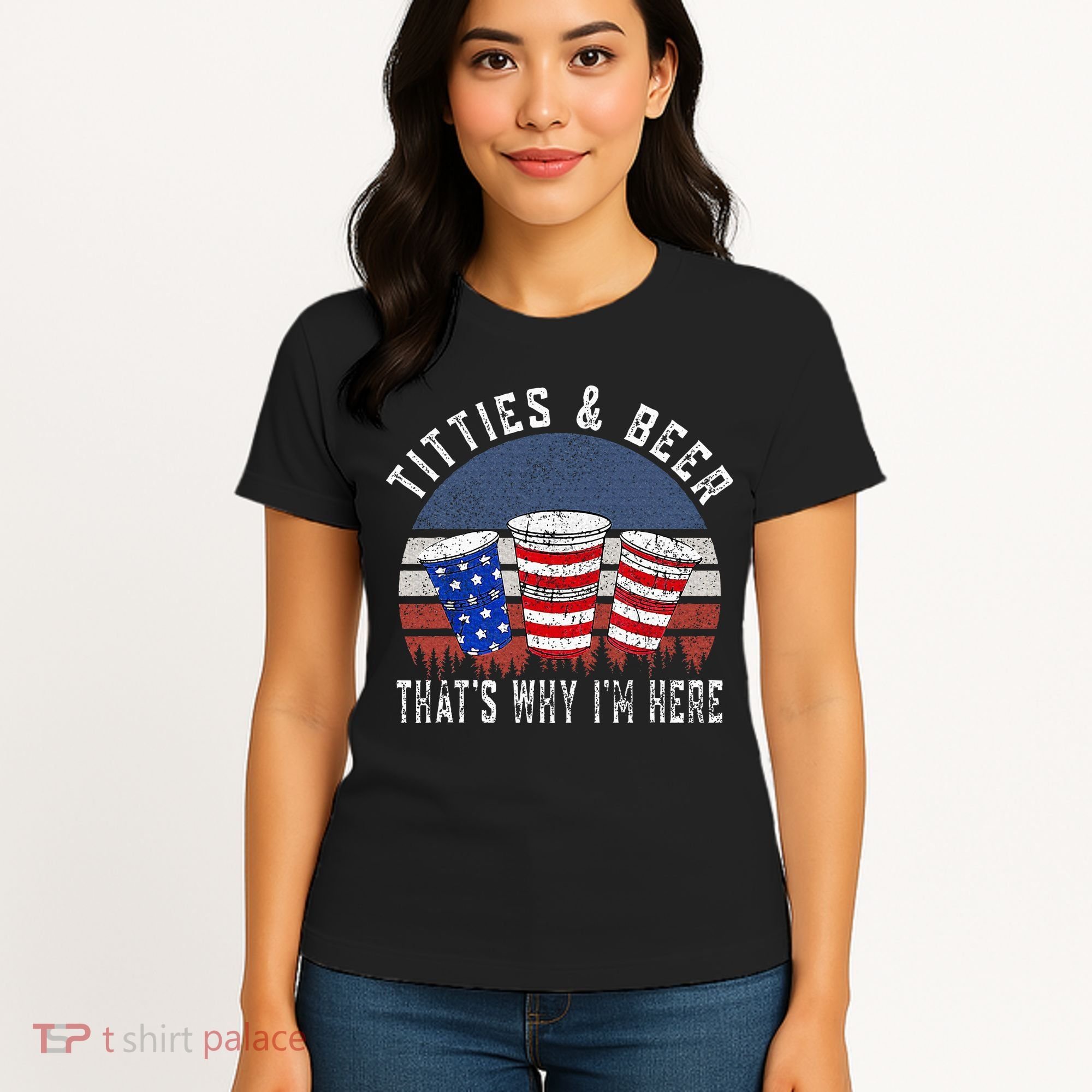 Titties And Beer ThatS Why IM Here Funny Beer Women's T-Shirt
