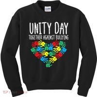 Together Against Bullying Kids Unity Day Orange Anti Bully Kids Sweatshirt thumb 0