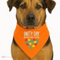 Together Against Bullying Kids Unity Day Orange Anti Bully USA-Made Doggie Bandana thumb 1