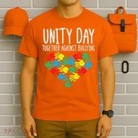 Together Against Bullying Kids Unity Day Orange Anti Bully T-Shirt thumb 6