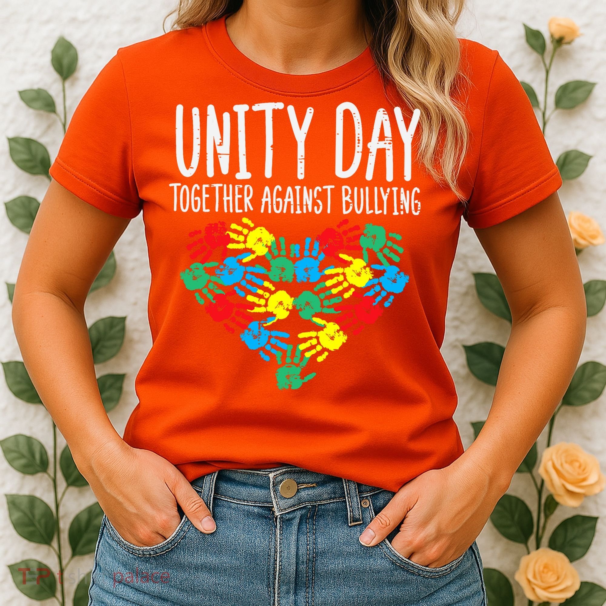 Together Against Bullying Kids Unity Day Orange Anti Bully Women's T-Shirt