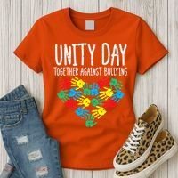 Together Against Bullying Kids Unity Day Orange Anti Bully Women's T-Shirt thumb 3