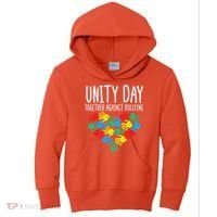 Together Against Bullying Kids Unity Day Orange Anti Bully Kids Hoodie thumb 0