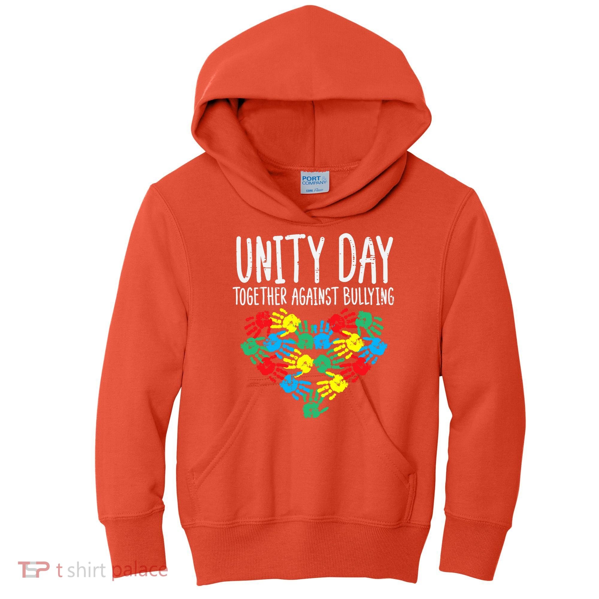 Together Against Bullying Kids Unity Day Orange Anti Bully Kids Hoodie