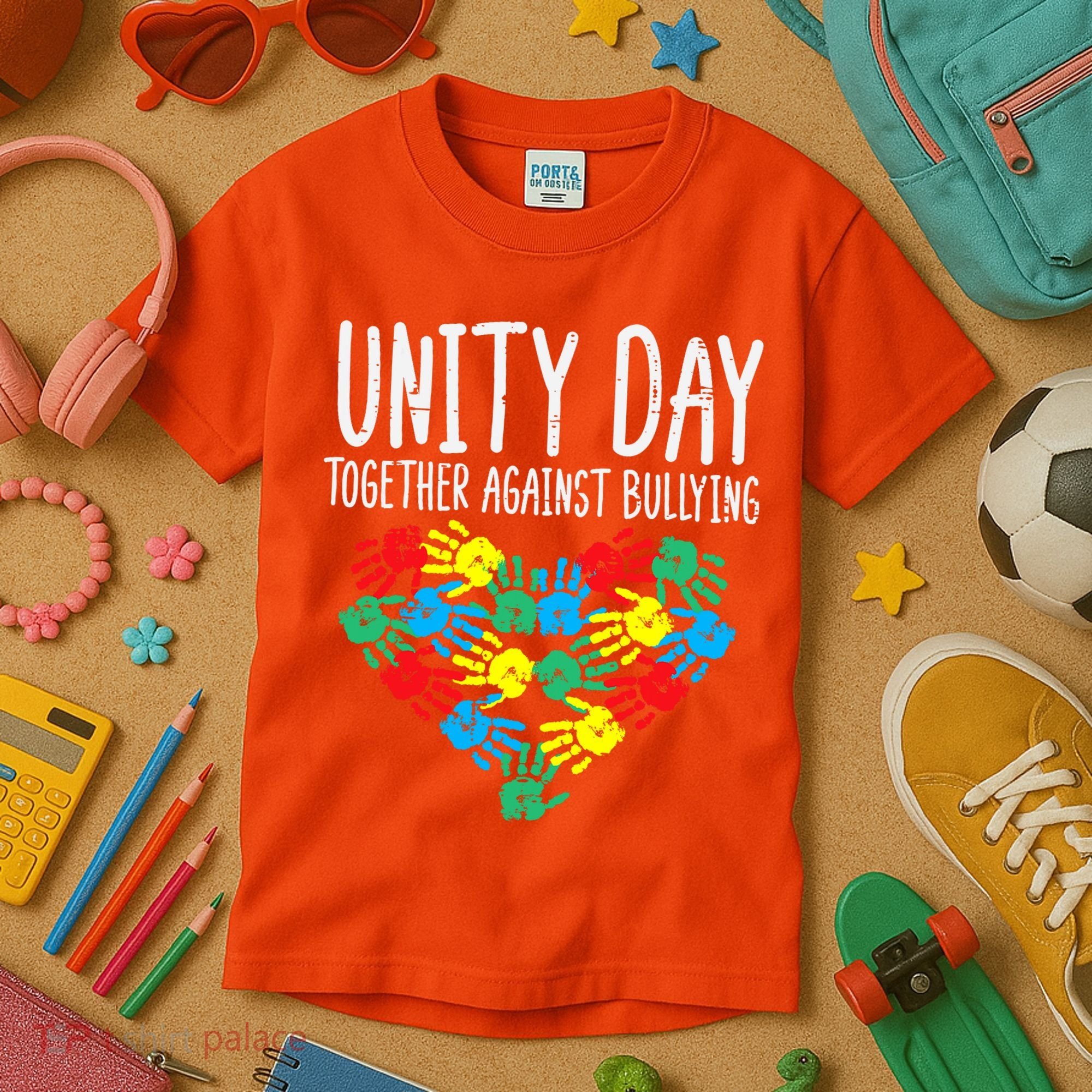 Together Against Bullying Kids Unity Day Orange Anti Bully Kids T-Shirt