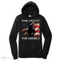 Took A Bullet For America Donald Trump Usa Women's Hoodie thumb 0