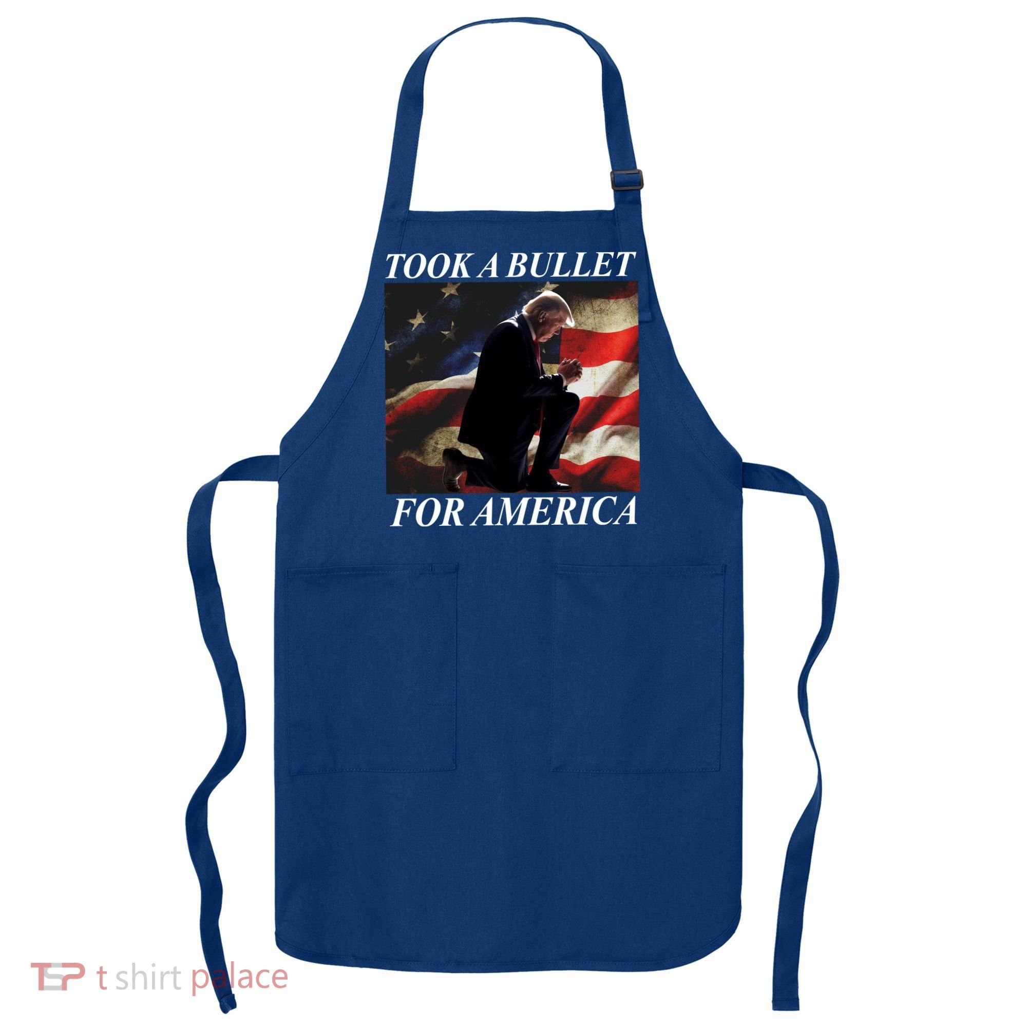 Took A Bullet For America Donald Trump Usa Apron