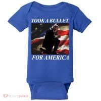 Took A Bullet For America Donald Trump Usa Baby Bodysuit thumb 0