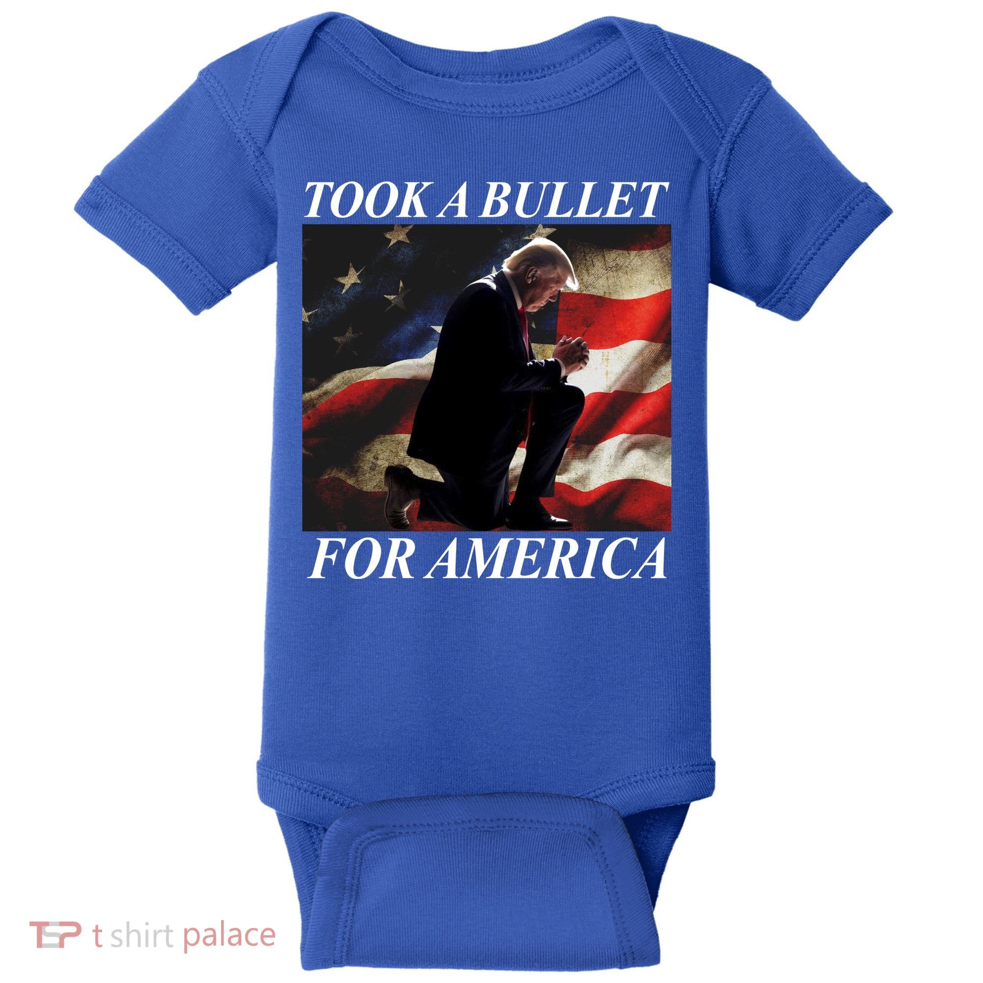 Took A Bullet For America Donald Trump Usa Baby Bodysuit