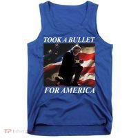 Took A Bullet For America Donald Trump Usa Tank Top thumb 0