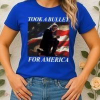 Took A Bullet For America Donald Trump Usa Women's T-Shirt thumb 2