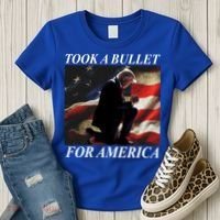 Took A Bullet For America Donald Trump Usa Women's T-Shirt thumb 3