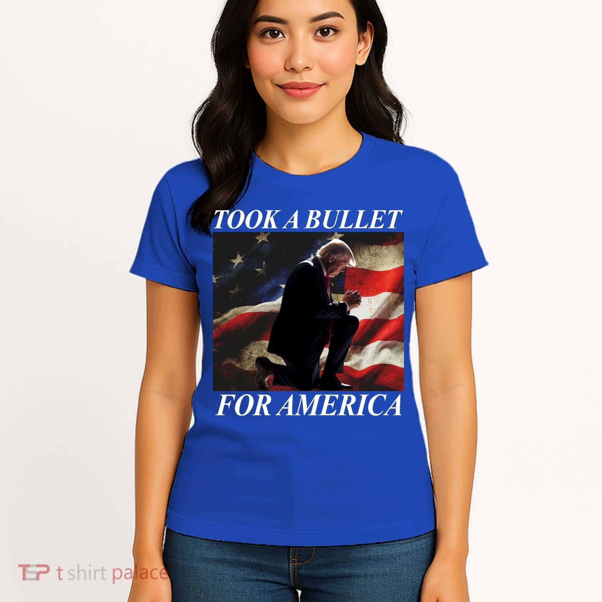 Took A Bullet For America Donald Trump Usa Women's T-Shirt