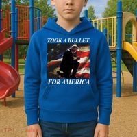 Took A Bullet For America Donald Trump Usa Kids Hoodie thumb 2