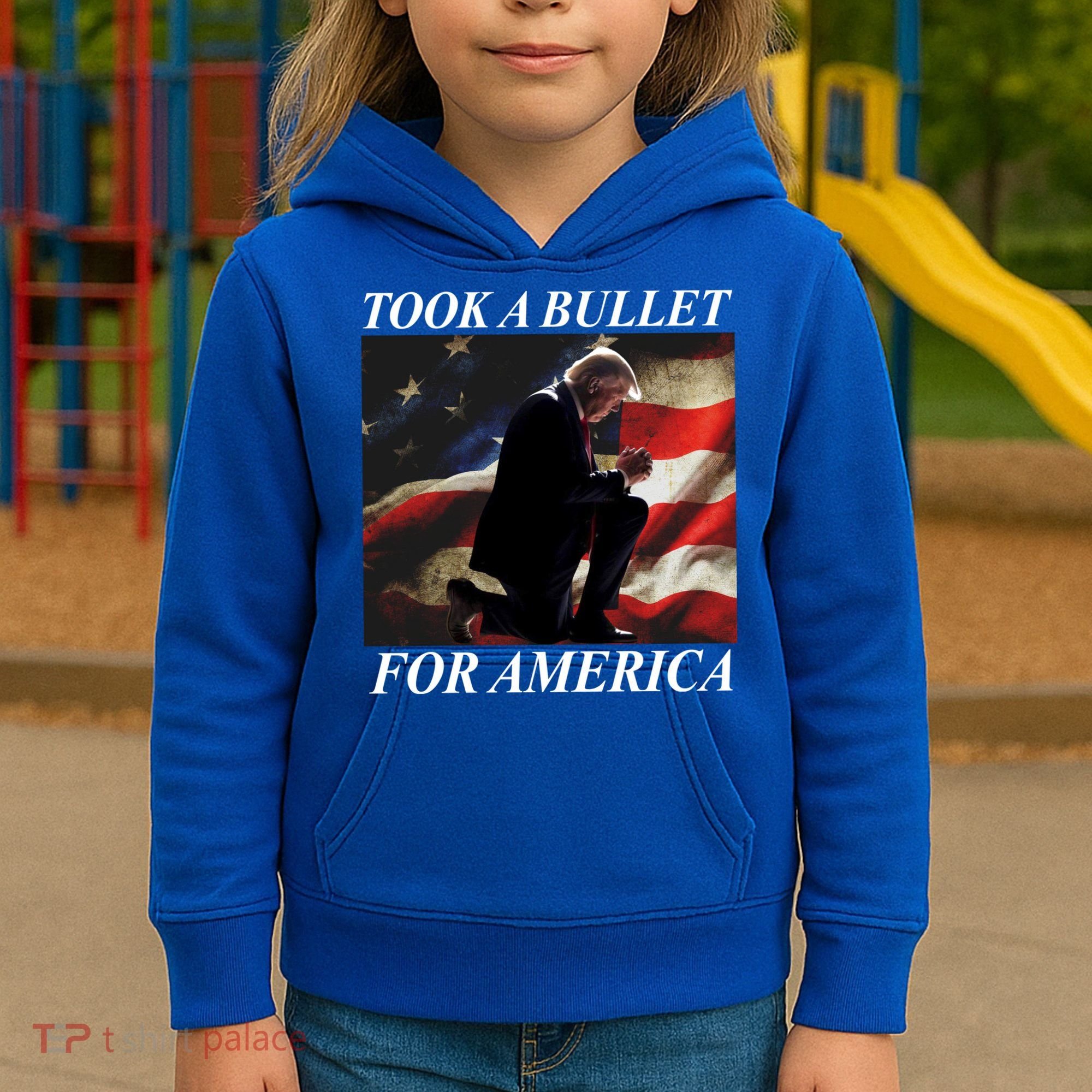 Took A Bullet For America Donald Trump Usa Kids Hoodie