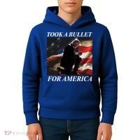Took A Bullet For America Donald Trump Usa Kids Hoodie thumb 4