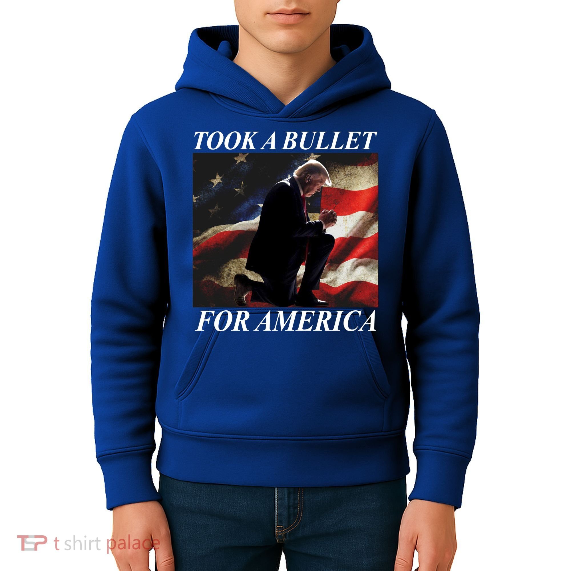 Took A Bullet For America Donald Trump Usa Kids Hoodie