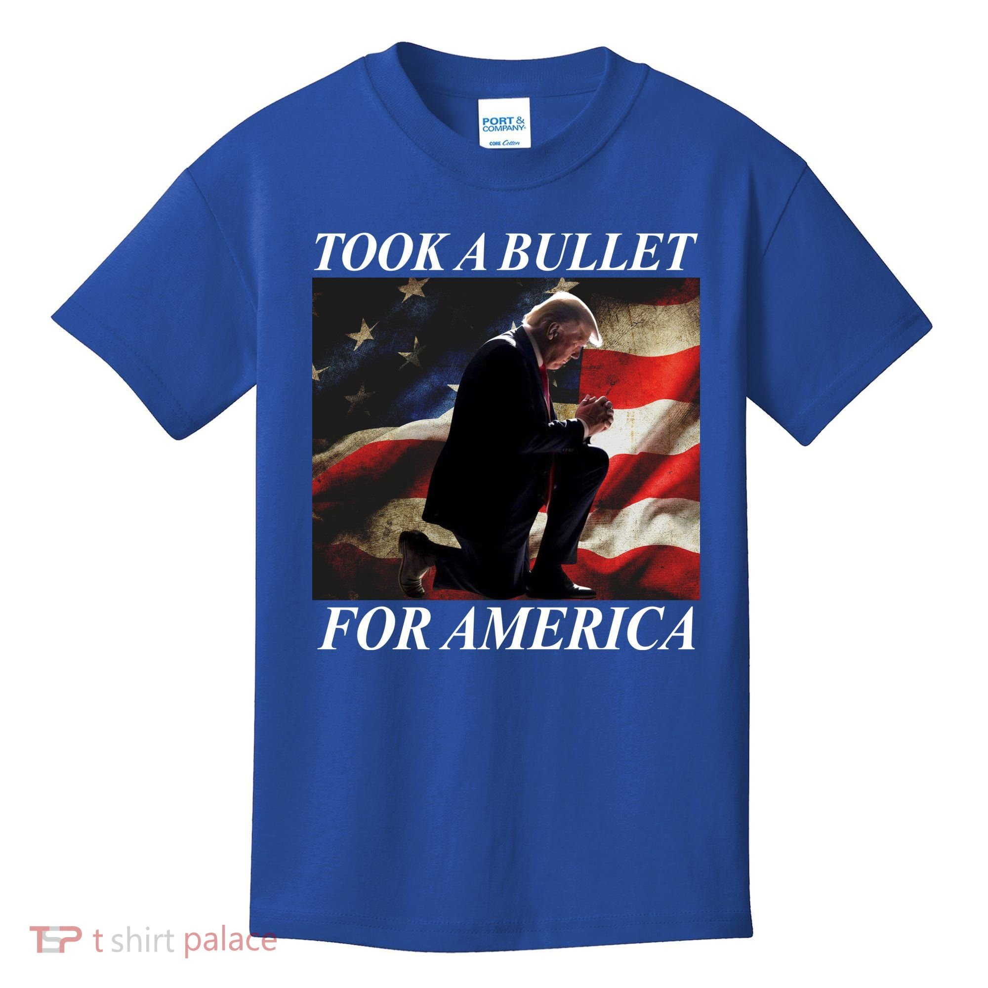 Took A Bullet For America Donald Trump Usa Kids T-Shirt