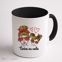 Twice As Cute Mom And Daughter Coffee Mug thumb 1