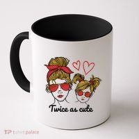 Twice As Cute Mom And Daughter Coffee Mug thumb 0